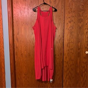 Vibrant Pink/Red High Low Dress